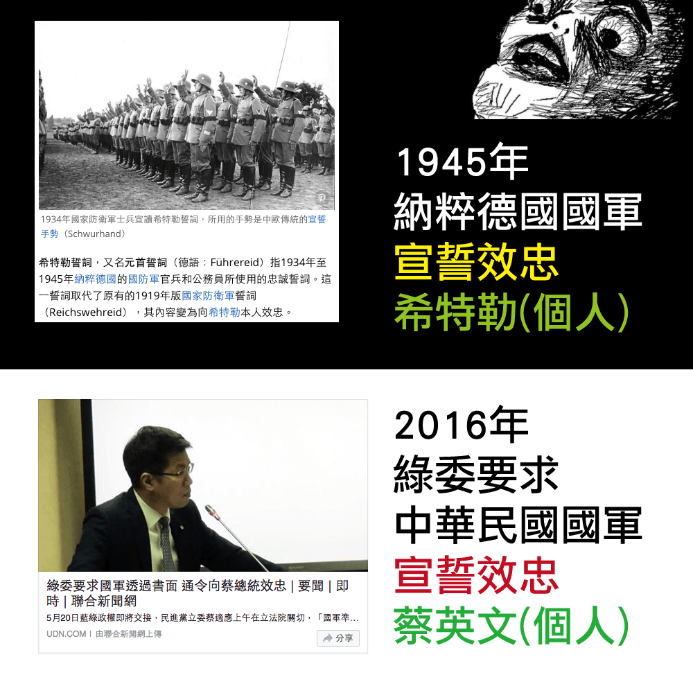 綠委要求中華民國國軍宣誓效忠蔡總統