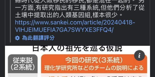 中國關西人？還是關西中國人？
產經都承認關西系是漢人後代啦
 正確來說是關西-太宰府系
 假皇民跟反中日極右這是玩完了，...