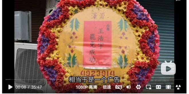 也不能說錯啦⋯⋯
B站看說劇，大陸UP主解釋台灣花圈，選了這麼一張照片，嘴角失守。