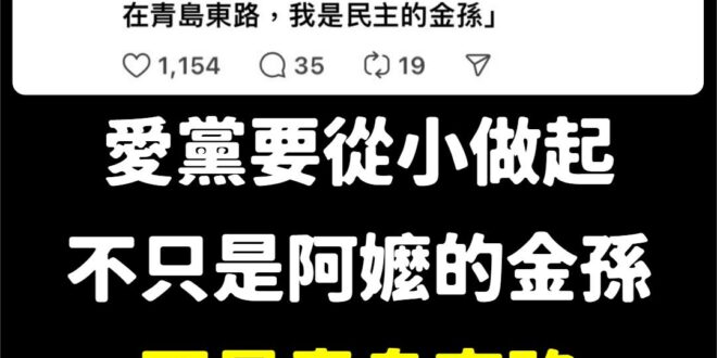 台灣未來有希望啦！五歲就可以聽得懂民主跟親綠社運團體的宣講
 難怪老高說五歲能抬頭，太感人了