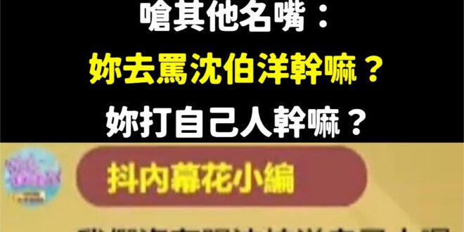 大家做節目一定要跟沈伯洋是自己人哦，不然主持人可是要道歉的呢
 歡迎來到台灣文革時代