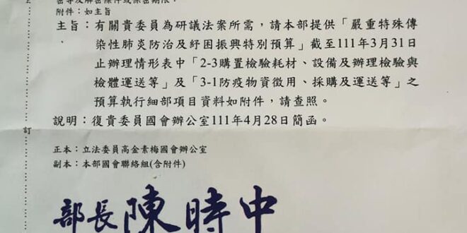 有政府 好會A....
《大家一起來看帳！》
 防疫預算超前部署了嗎？
 錢花到哪裡去了？
 ～高金素梅2022.05....