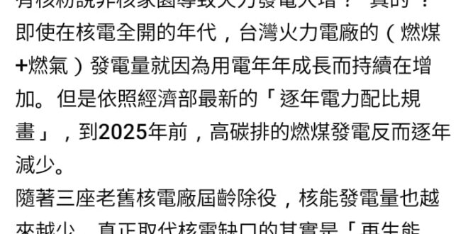 呵
說個笑話：燃氣不是高碳排、再生能源取代廢核缺口、推行節能有成
 感謝 陳毓麟 完美表演什麼叫睜眼說瞎話