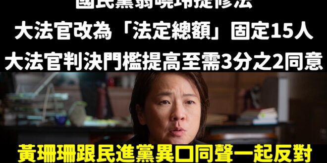 黃珊珊反對國民黨的修法，王定宇表示支持黃珊珊的看法、吳思瑤見獵心喜大喊：「歡迎黃國昌一起起義來歸」

完全不演了，當初一…