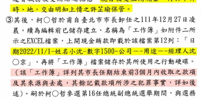 柯粉不知道是不識字還是怎樣，起訴書裡面就寫了1500萬的事，硬要裝作沒看到。以正常人的邏輯，有可能你的帳本裡前面寫「30…