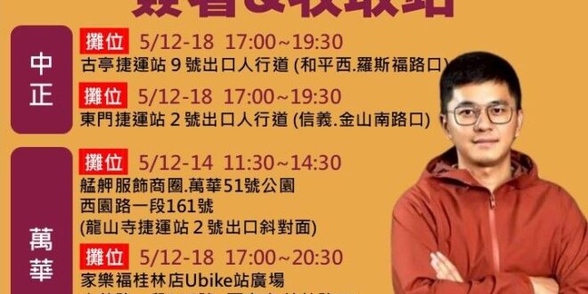 下午家樂福桂林店擺攤將持續進行，上午攤位調整至萬華行政中心旁51號公園，請支持我們的萬華在地居民踴躍簽署喲！