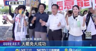 台南市長黃偉哲展現精湛舞技，成功讓台北人神魂顛倒，決定投下不同意罷免票