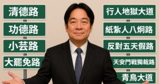 有太多路名可以改了，功德台灣、轉型正義大法好