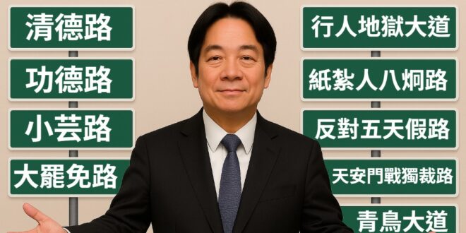 有太多路名可以改了，功德台灣、轉型正義大法好