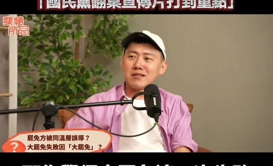 網紅Cheap講出大罷免失敗主因
「沒有正當性、青鳥亂出征」
「國民黨翻桌宣傳片打到重點」

影片來源：斐姨所思