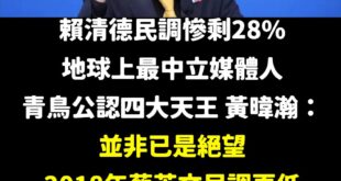 藍白慘了，賴清德馬上就有可能谷底翻車，下一次會拿下1000萬票

穩了。