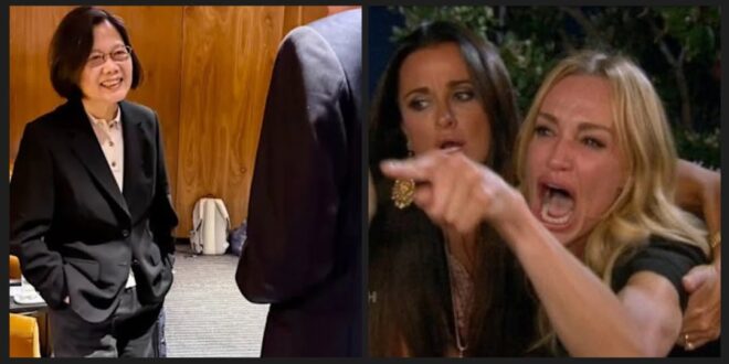 我也覺得作勢要踢慰安婦銅像，還找人拍照存證這事，很不禮貌（聳肩