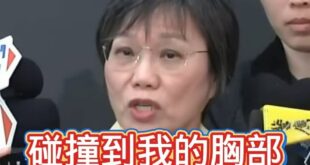 怒瞪、推記者手，劉世芳：「幾位媒體碰撞到我的胸部」

很嚴重，建議劉世芳要提告，趕快告訴老師，尤其還有三立的。