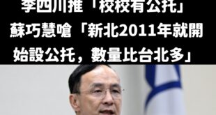 抓到了！史上最強臥底？
蘇巧慧驚爆「國民黨執政的新北公托全台第一」

李四川昨天推出「校校有公托」政策，蘇巧慧大罵：「新...
