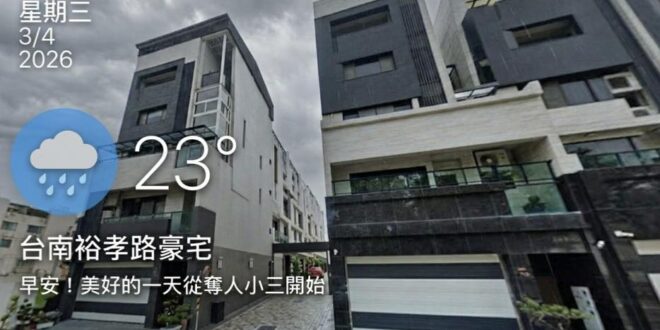 早安，7:00的台南裕孝路豪宅，我要開始每天例行工作「奪人小三」囉，一起加油！

(王八千格式)