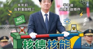 是這樣啦，剛剛民進黨粉專在玩成語小教室的圖，我也順手玩一下

成語：核德核能

解釋：民進黨政府在能源政策上面臨缺電危機...