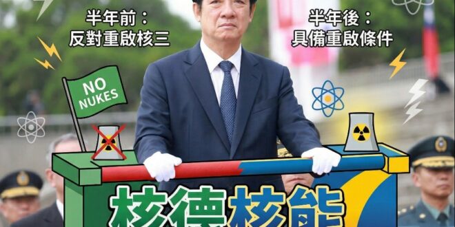 是這樣啦，剛剛民進黨粉專在玩成語小教室的圖，我也順手玩一下

成語：核德核能

解釋：民進黨政府在能源政策上面臨缺電危機...