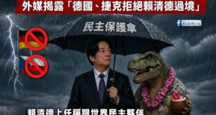 世界需要台灣，但不需要賴清德

賴清德上任的時候說，要跟世界民主夥伴共同撐起「民主保護傘」。

結果外媒彭博社報導「賴清...
