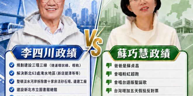 如果新北市長是一場面試，李四川像是帶著一整本作品集來面試
而蘇巧慧則是帶著騙神爸爸的名片、幾首歌單，說自己最近曬比較黑證…