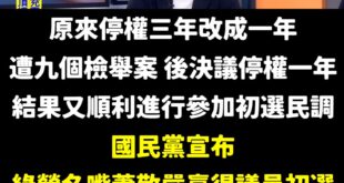 恭喜獲得大量綠營灌票的蕭敬嚴民調獲勝！果然是國民黨版台積電尾大不掉
將成為首位綠營支持度高於藍營支持度的議員人選
國民黨...