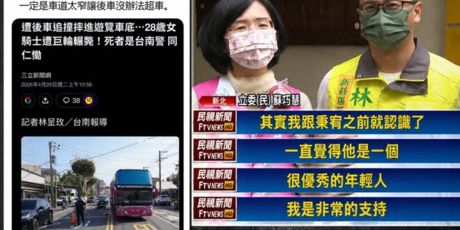林秉宥失言被炎上，蘇巧慧妳還在裝睡嗎？

台南女警遭撞罹難，民進黨新北議員林秉宥嘲諷「一定是車道太窄」，引起上千名網友砲...