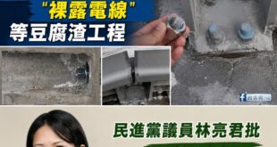 公路局批評網紅火花羅造謠淡江大橋的機車道問題，結果火花羅直接跑到現場勘查，表示「發現八里端的機車道擋風牆牆面螺絲亂鎖，有...