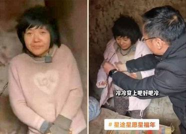 對岸鐵鍊女事件的村民當初被抓到是怎麼說的？「她風了，所以把她用鐵鍊拴在豬寮裡 #保護她」，至於這位可憐的女性是本來就風了…