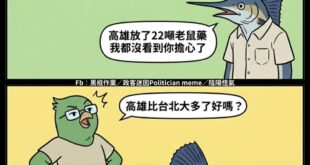總不可能高雄的老鼠跟小動物都跟高雄人一起北漂了吧？