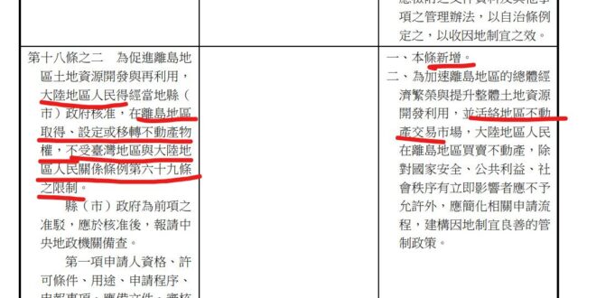 #開放大陸人買離島不動產是什麼天才提案？小坦克想炒地皮想瘋了？隔著海不方便，直接在島上設據點要幹嘛都方便多了是吧？

逐...