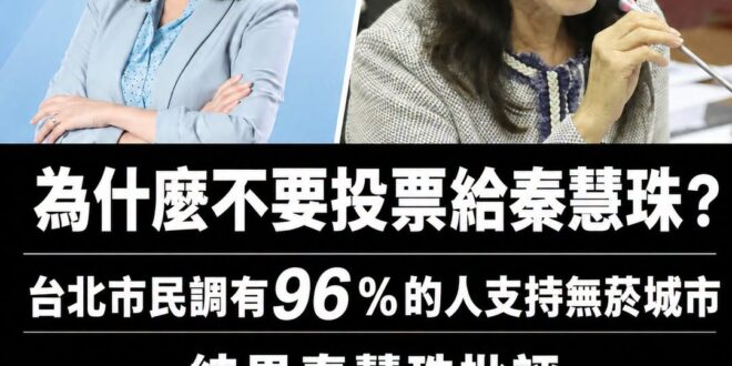 拒投永遠說幹話的民意代表秦慧珠

秦慧珠阿嬤說「我喊讓她落選是違法」，議員好大我好怕哦！

先跟秦慧珠阿嬤講兩件簡單的事…