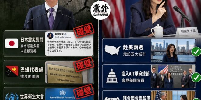 賴清德四處碰壁，鄭麗文反而走出在野外交
​
日本熊本7月28日發生規模7.1強震，賴清德第一時間慰問，政府隨後開設賑災專…