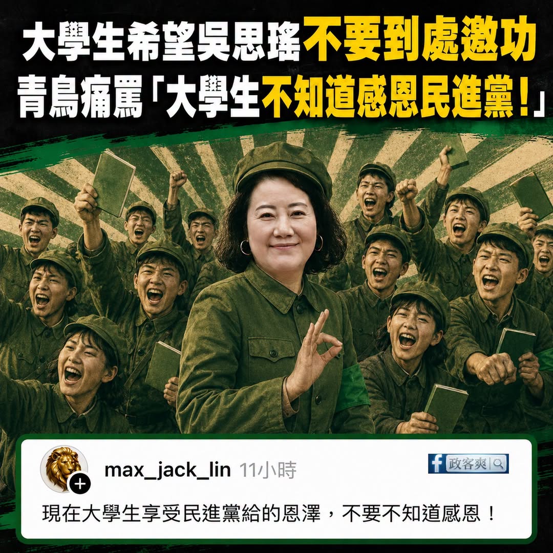 歡迎來到綠共黨國時代。

在這個時代，大學生入住宿舍，第一件事不是PO網，而是先發自內心感謝黨。

房間很漂亮，要感謝黨...