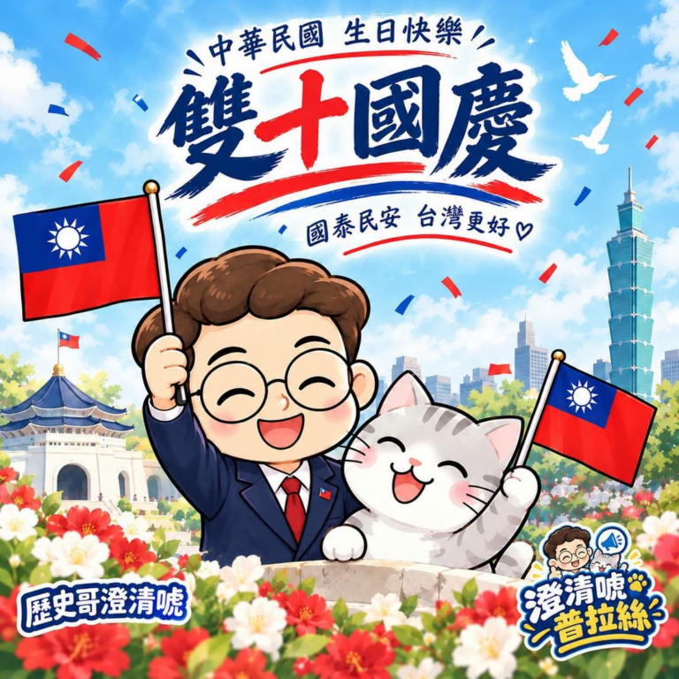  中華民國生日快樂！雙十國慶！

祝福中華民國生日快樂！願這片土地國泰民安、風調雨順
每一位生活在這裡的人，都能擁有安定...