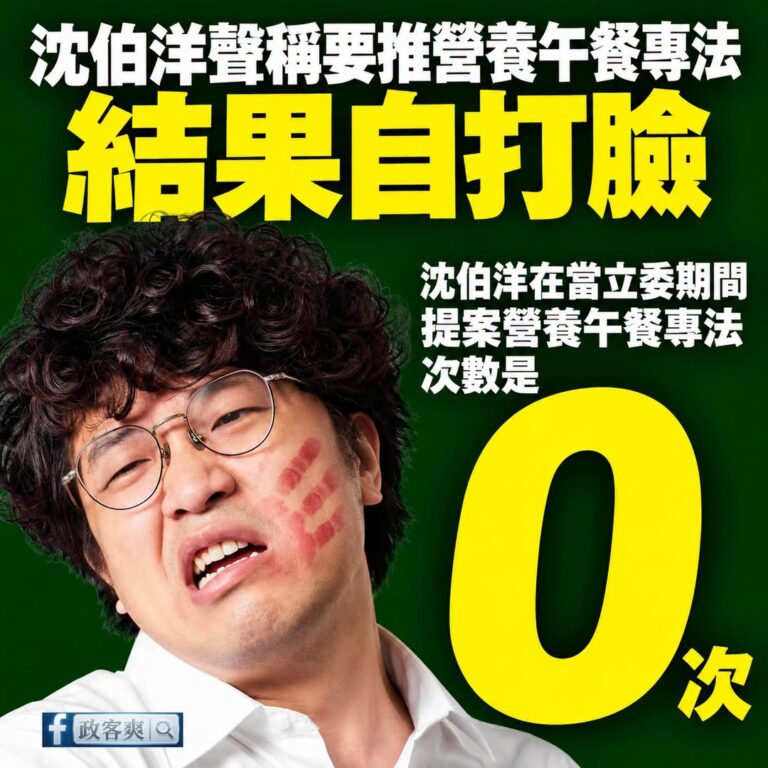 沈伯洋的營養午餐專法，原來是「選市長限定版」？
你當立委的時候，怎麼一次都不敢提啊

這感覺就像一個平常沒在看展的人，選...